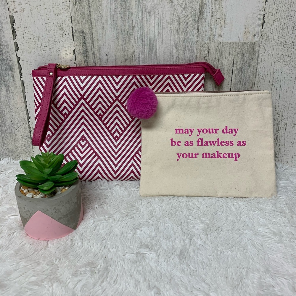 Pink Makeup Cosmetic Bag Bundle